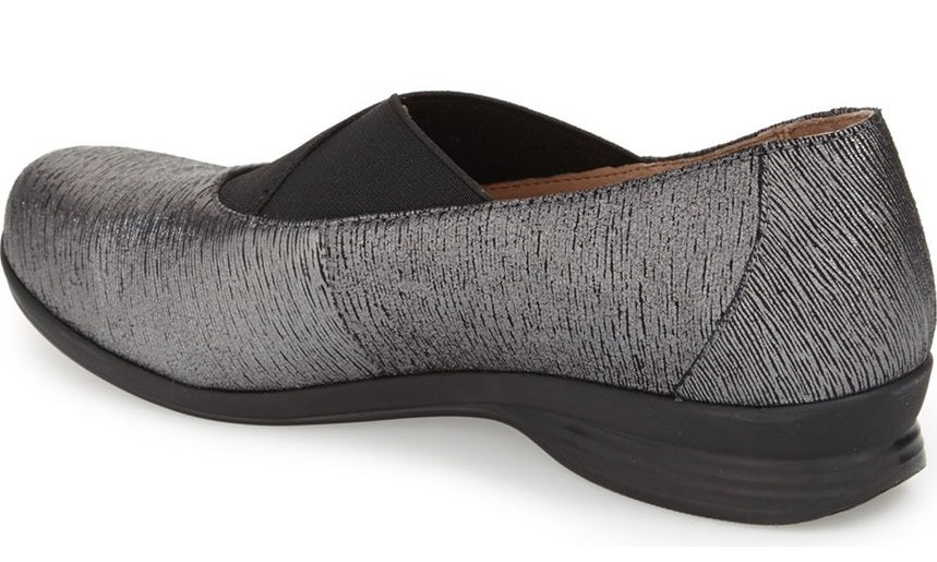 6702-970297 Ann Pewter Metallic Round Toe Slip Dansko Womens Shoes