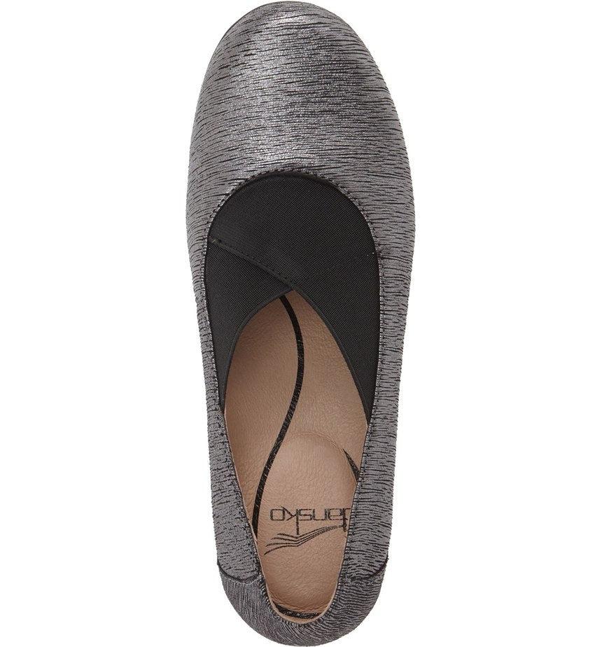 6702-970297 Ann Pewter Metallic Round Toe Slip Dansko Womens Shoes