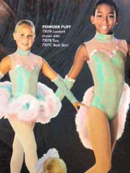 7307C Powder Puff Ballet Backskirt RECITAL COSTUMES AD