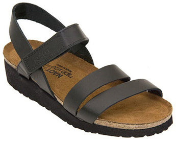 7806-034 Kayla Black Matte Leather Comfort Sandal Naot Womens Shoes