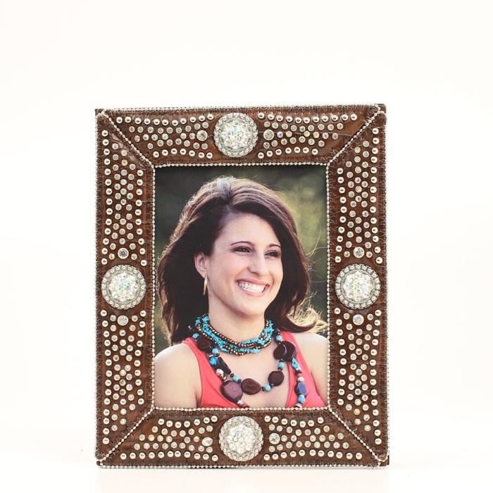9416502 5x12 Brown hair on with conchos frame