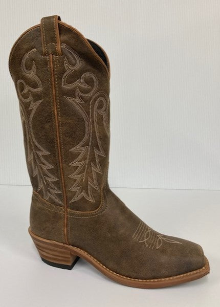 Abilene Brown Distressed Square Toe Women's Boots 9225