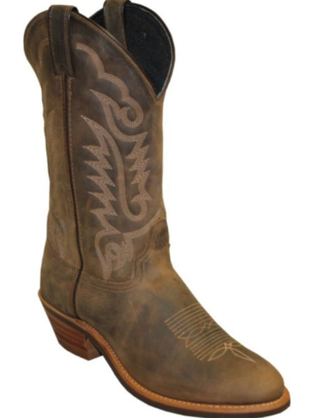 Abilene Distressed Brown 12 inch Cowhide Men's Boots 6412