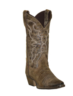 Abilene Tan Rawhide With Nailheads Womens Snip Toe Boots 5029