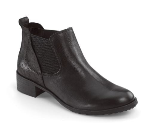 Aetrex Black Beth Arch Support Weatherproof Womens Ankle Boots EB410