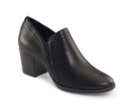 Aetrex Black Delaney Arch Support Weatherproof Shootie Womens Short Boots AH300