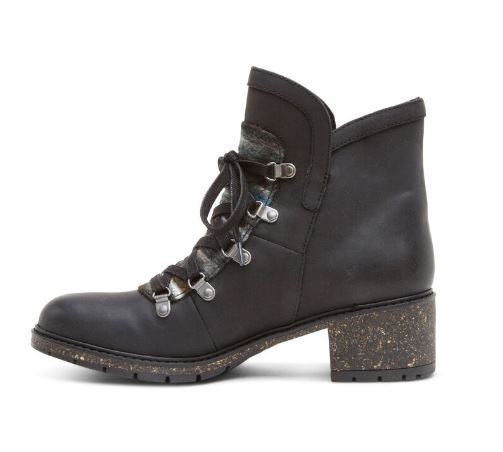 Aetrex Black Joleen Arch Support Womens Short Boots CB130