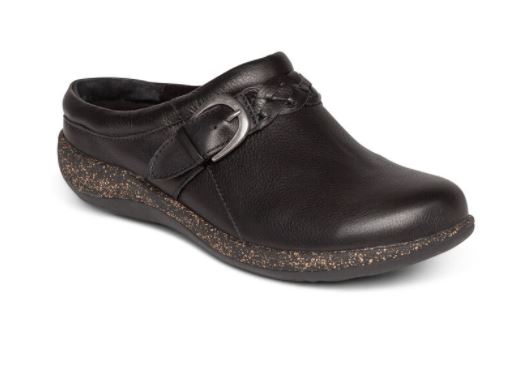 Aetrex Black Libby Comfort Womens Clogs DM200