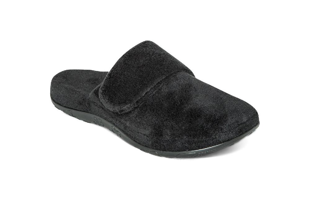 Aetrex Black Mandy Closed Toe Women's Slippers FE200