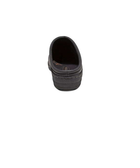Aetrex Black Oiled Leather Robin Womens Comfort Casual Clogs SR101