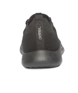 Aetrex Black With Black Trim Carly Arch Support Ladies Sneakers AS110-BLACK