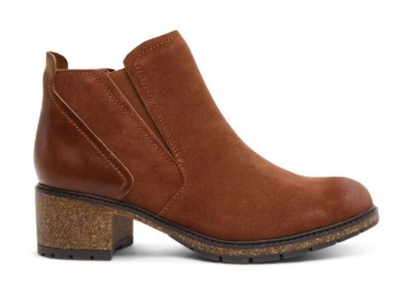 Aetrex Caramel Cafe Frankie Womens Ankle Boots CB152