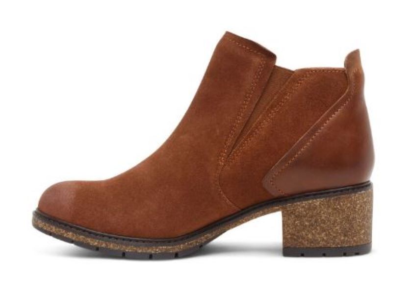 Aetrex Caramel Cafe Frankie Womens Ankle Boots CB152