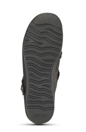 Aetrex Chocolate Ada Braided Mary Jane Womens Shoes EF454