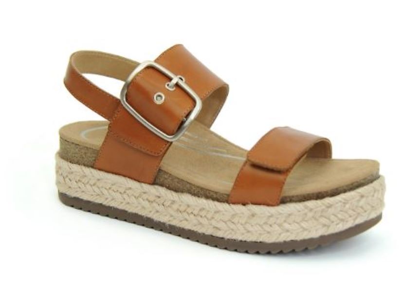 Aetrex Cognac Vania Women's Platform Sandals CP102