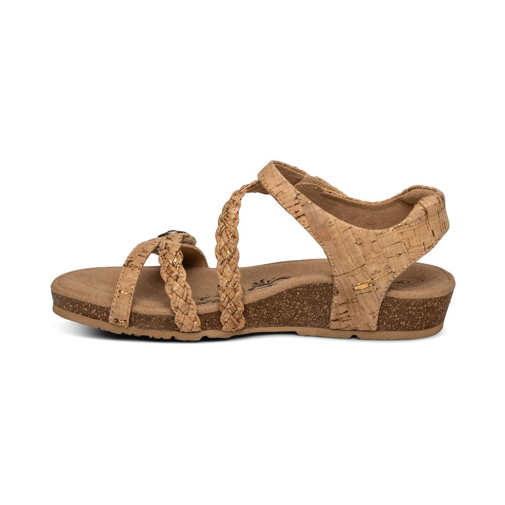 Aetrex Cork Jillian Braided Quarter Strap Women's Sandals SC364