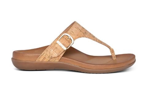 Aetrex Cork Rita Adjustable Thong Womens Sandals AE801