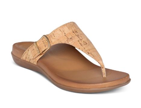 Aetrex Cork Rita Adjustable Thong Womens Sandals AE801