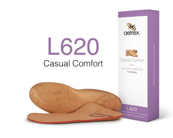 Aetrex Lynco Womens Casual Comfort Flat/Low Arch Orthotic Insole L620W