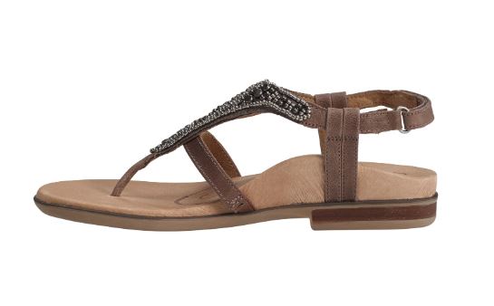 Aetrex Orthotic Stone Sheila Womens Adjustable Strap Comfort Sandals ES506