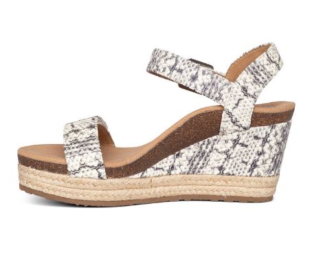 Aetrex Snake Sydney Quarter Strap Espadrille Womens Wedge EW706