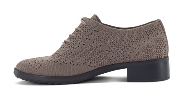 Aetrex Tan Hayden Knit Lace Up Womens Comfort Shoes EB402