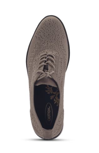 Aetrex Tan Hayden Knit Lace Up Womens Comfort Shoes EB402