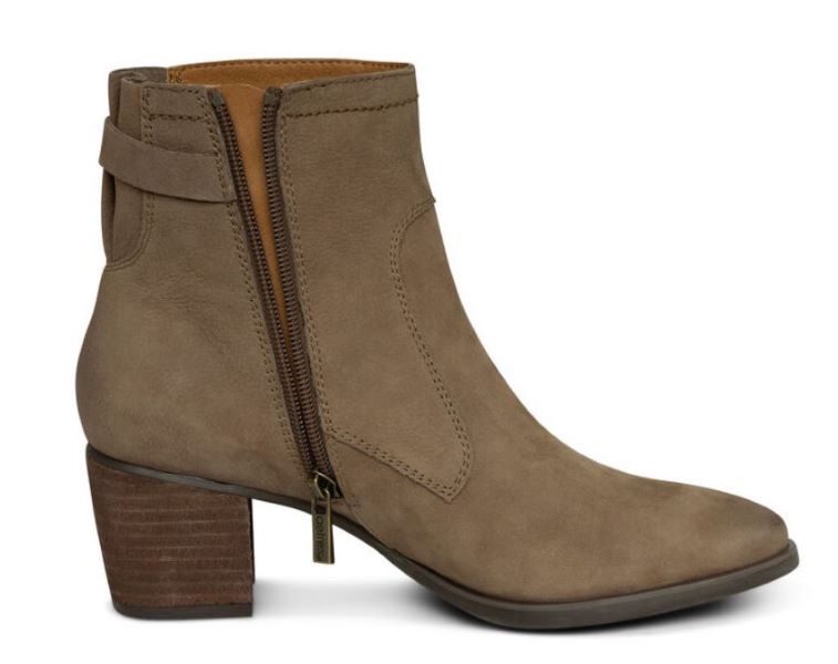 Aetrex Taupe Rubi Arch Support Weatherproof Womens Boots AH126