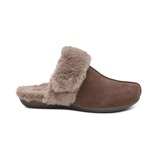 Aetrex Walnut Arianna Arch Support Slipper FE254