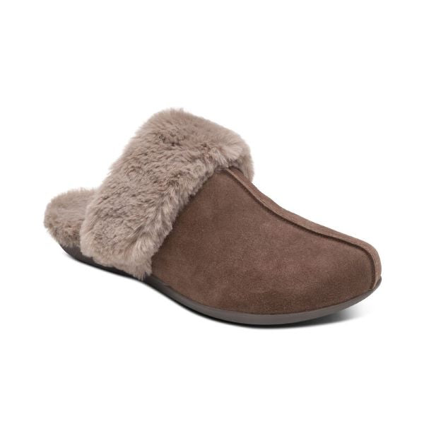 Aetrex Walnut Arianna Arch Support Slipper FE254