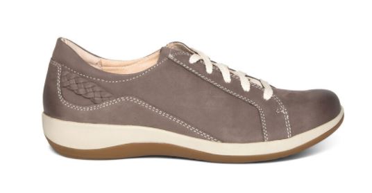 Aetrex Warm Grey Dana Lace Up Oxford Womens Shoes DM306
