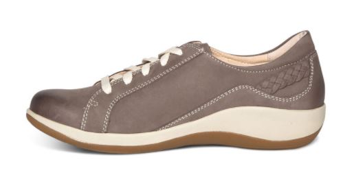 Aetrex Warm Grey Dana Lace Up Oxford Womens Shoes DM306