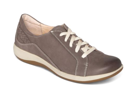 Aetrex Warm Grey Dana Lace Up Oxford Womens Shoes DM306