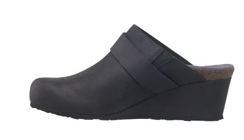 Aetrex Women's Black Amelia Wedge Cork Clog EW640