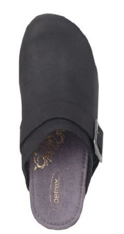 Aetrex Women's Black Amelia Wedge Cork Clog EW640