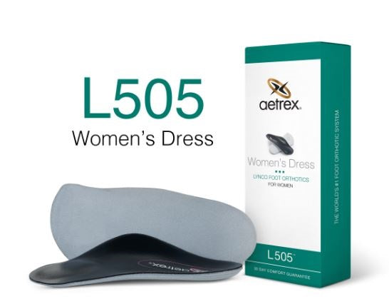 Aetrex Women's Dress Medium/High Arch with Metatarsal Support Orthotic L505W