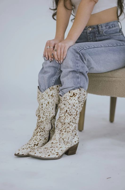 Alcala Frisco Cow Hair Leather Cowboy Boots FRISCO