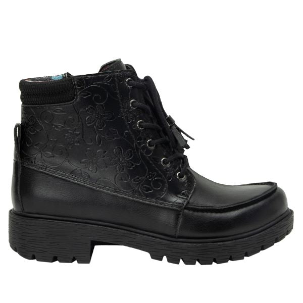 Alegria Black Chevon Embloom Women's Boots CHV-8111