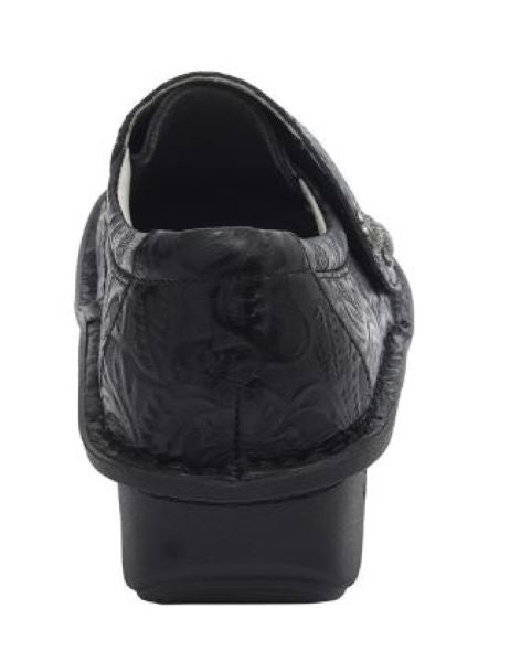 Alegria Black Deliah Embossible Ink Professional Nursing Shoes DEL-7609