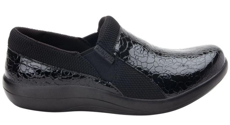 Alegria Black Duette Flourish Slip On Womens Comfort Shoes DUE-955
