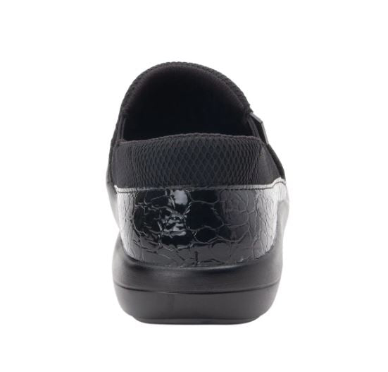 Alegria Black Duette Flourish Slip On Womens Comfort Shoes DUE-955