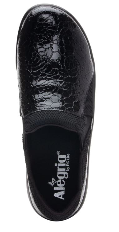 Alegria Black Duette Flourish Slip On Womens Comfort Shoes DUE-955