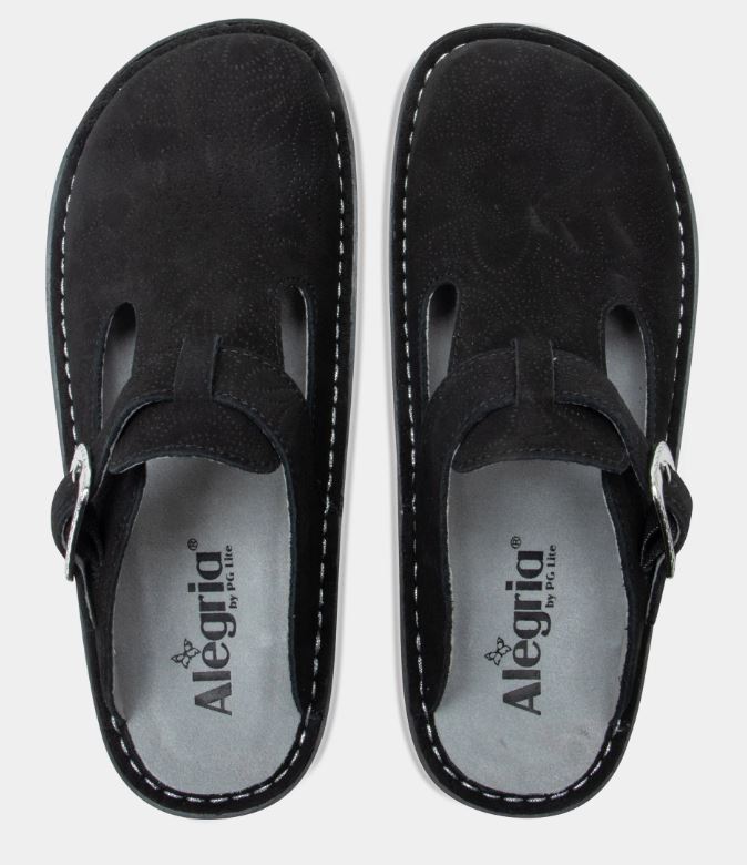 Alegria Black La Dee Dottie Classic Comfort Clog Shoes ALG-8116