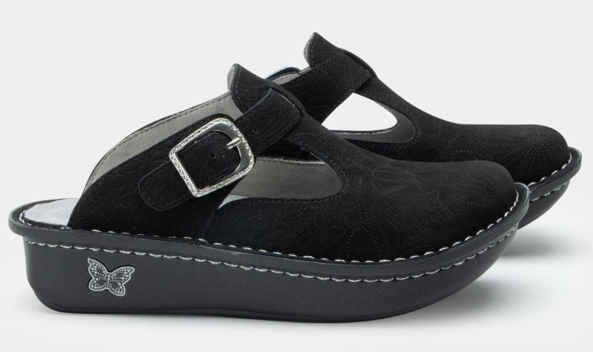 Alegria Black La Dee Dottie Classic Comfort Clog Shoes ALG-8116