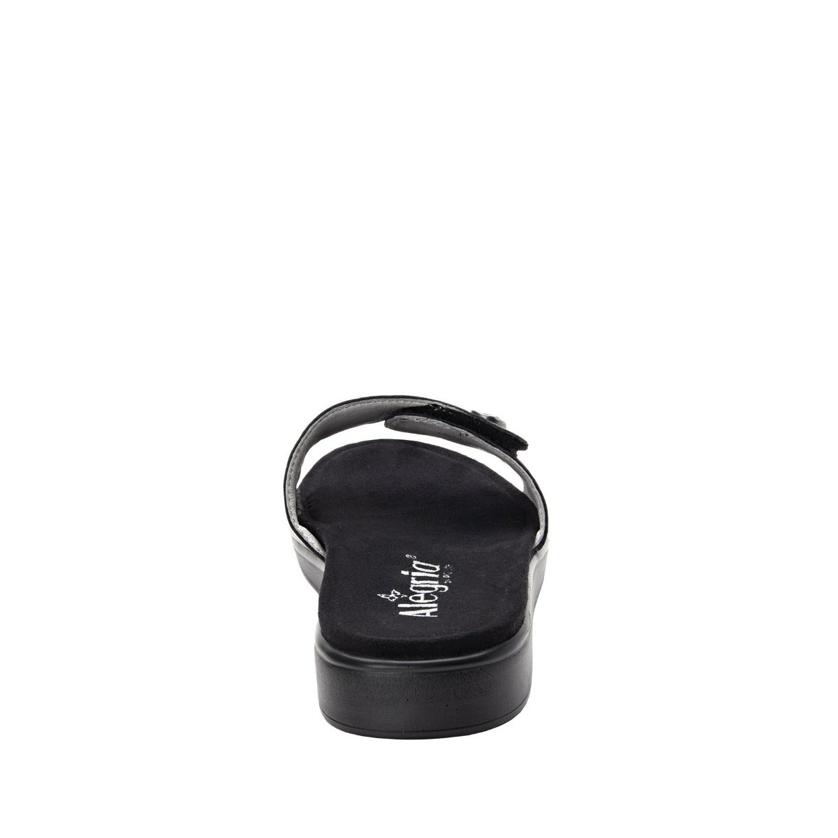 Alegria Black Lilie Womens Adjustable Strap Slide On Sandals LIL-601