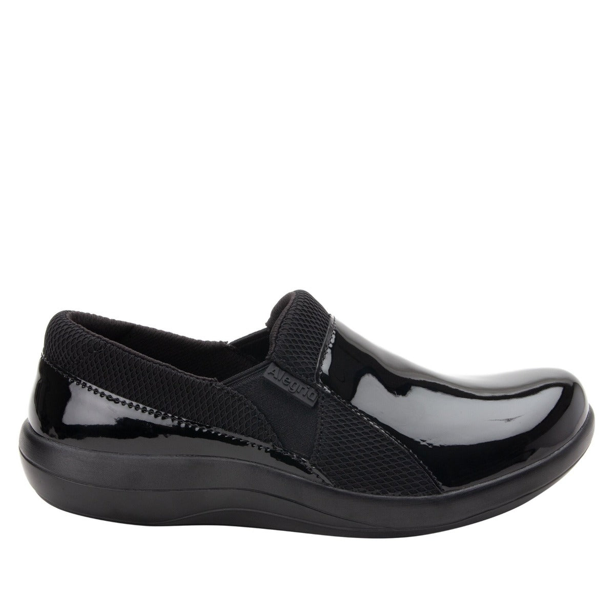 Alegria Black Patent Duette Womens Comfort Slip On Shoes DUE-101