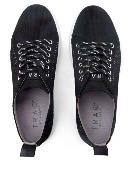 Alegria Black Qruise TRAQ Lace-Up Sneaker QRU-5002