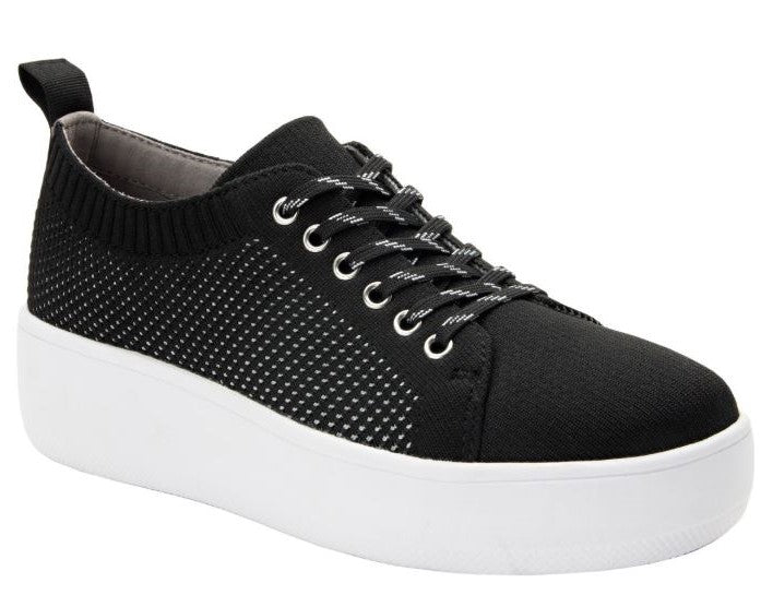 Alegria Black Qruise TRAQ Lace-Up Sneaker QRU-5002