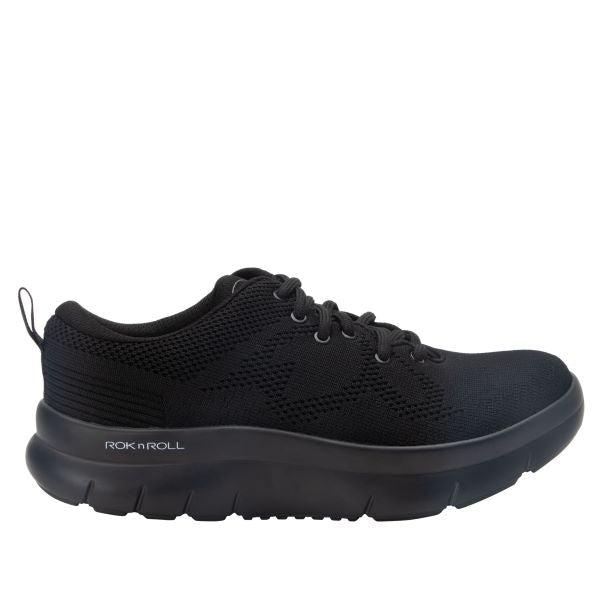 Alegria Black Roll On Women's Lace Up Sneakers RRRO-601