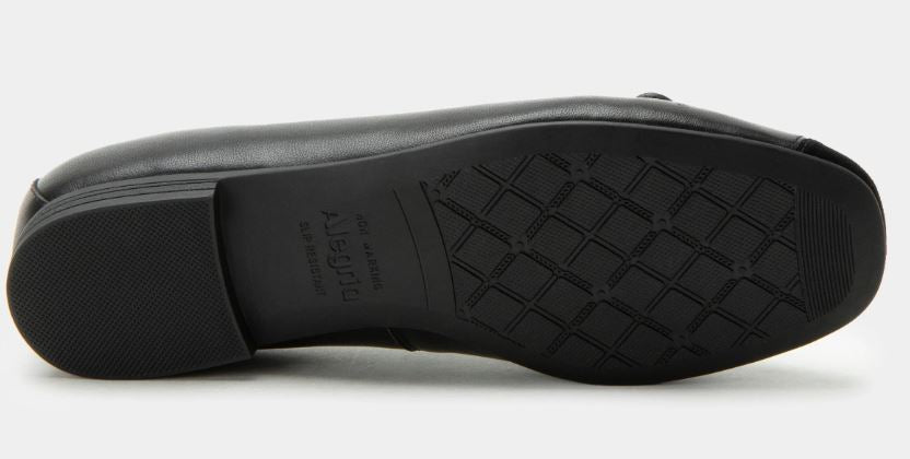 Alegria Black Talya Women's Leather Dress Ballet Flats TAL-601